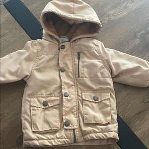 Kids Tan Hooded Jacket